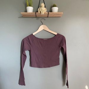 Purple crop top